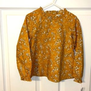NWT Edgehill girls size 4T mustard color print top.